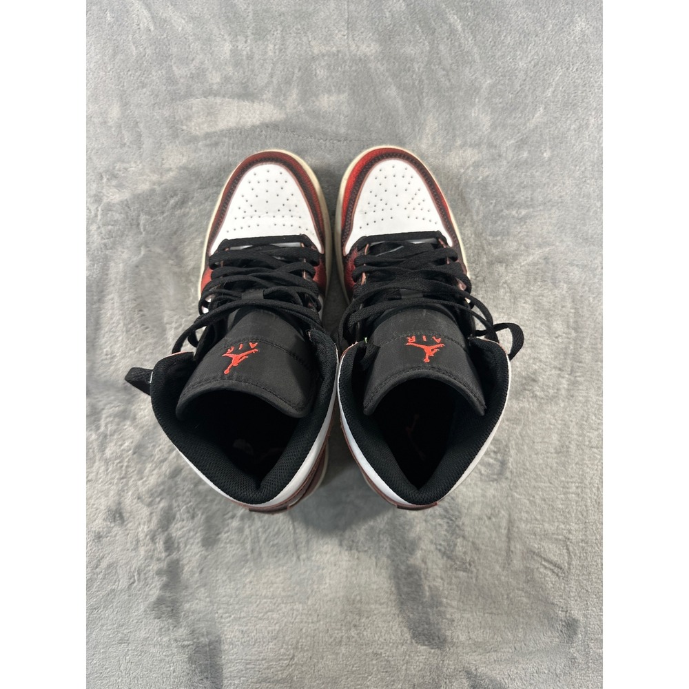 Nike Air Jordan 1 Mid Wear-Away Chicago Black Red DV9565-006 Mens 7.5 - Picture 5 of 7